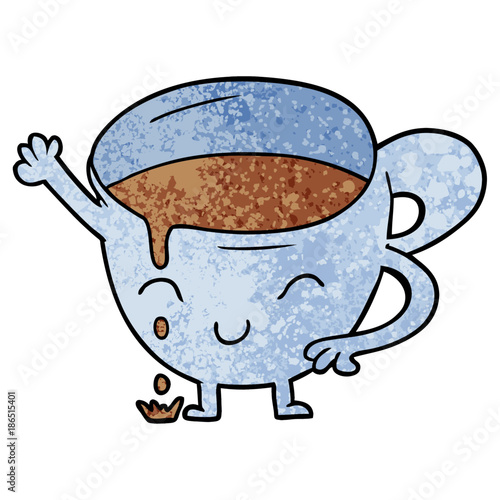 cartoon spilled teacup