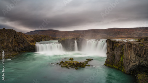 Waterfall of the Gods also known as Godafoss in Iceland © Michael