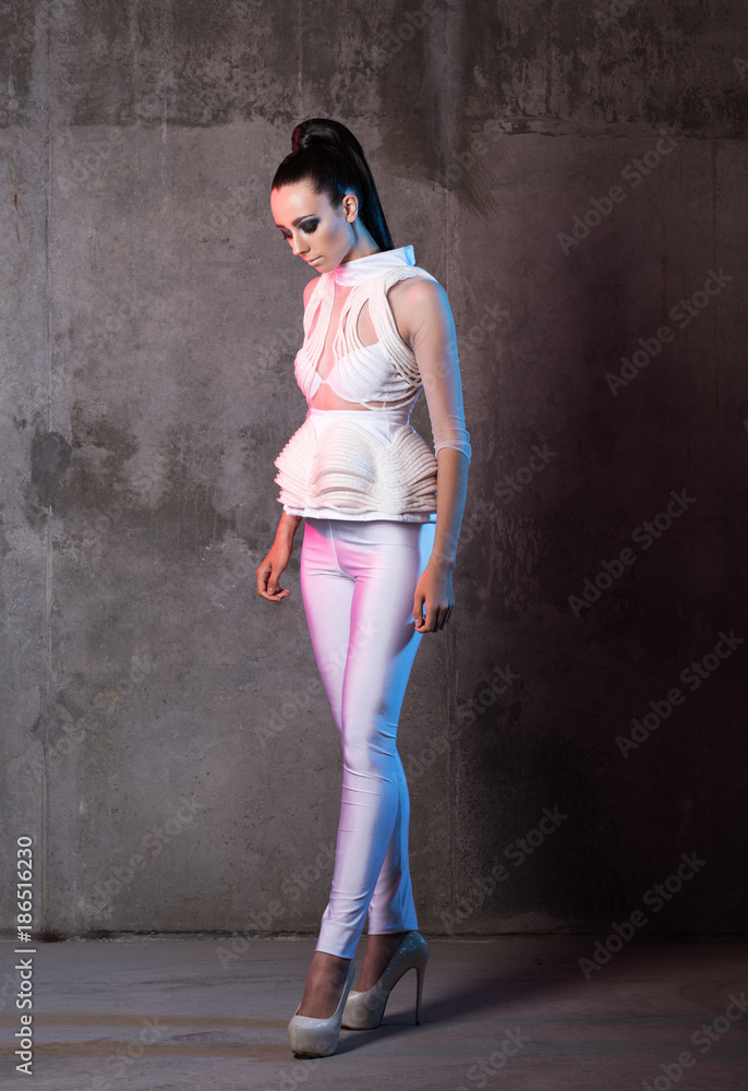 Female models in futuristic look stock photo (152585) - YouWorkForThem