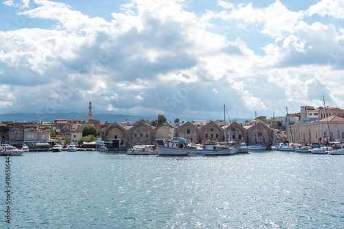 Old Venetian harbor in Chania. Crete, Greece. © Paopano