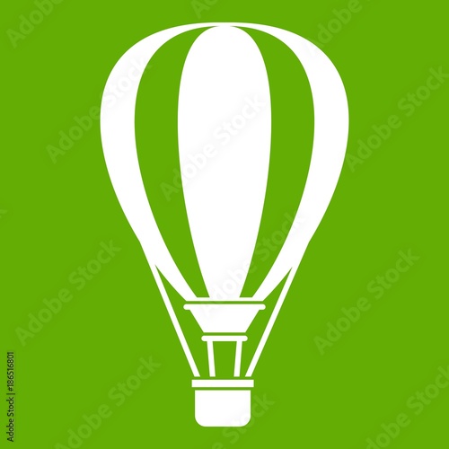 Hot air ballon icon green