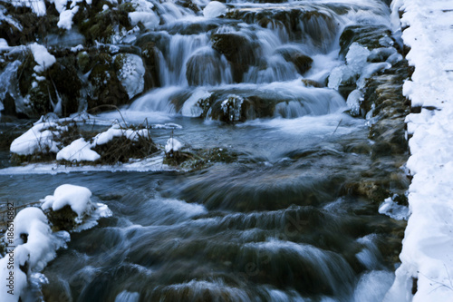 Plitvice lakes - national park in Croatia, winter edition