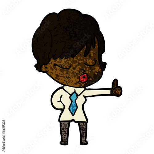 cartoon woman with eyes shut