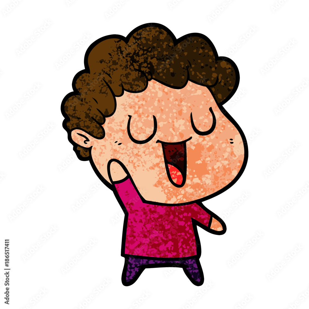 laughing cartoon man