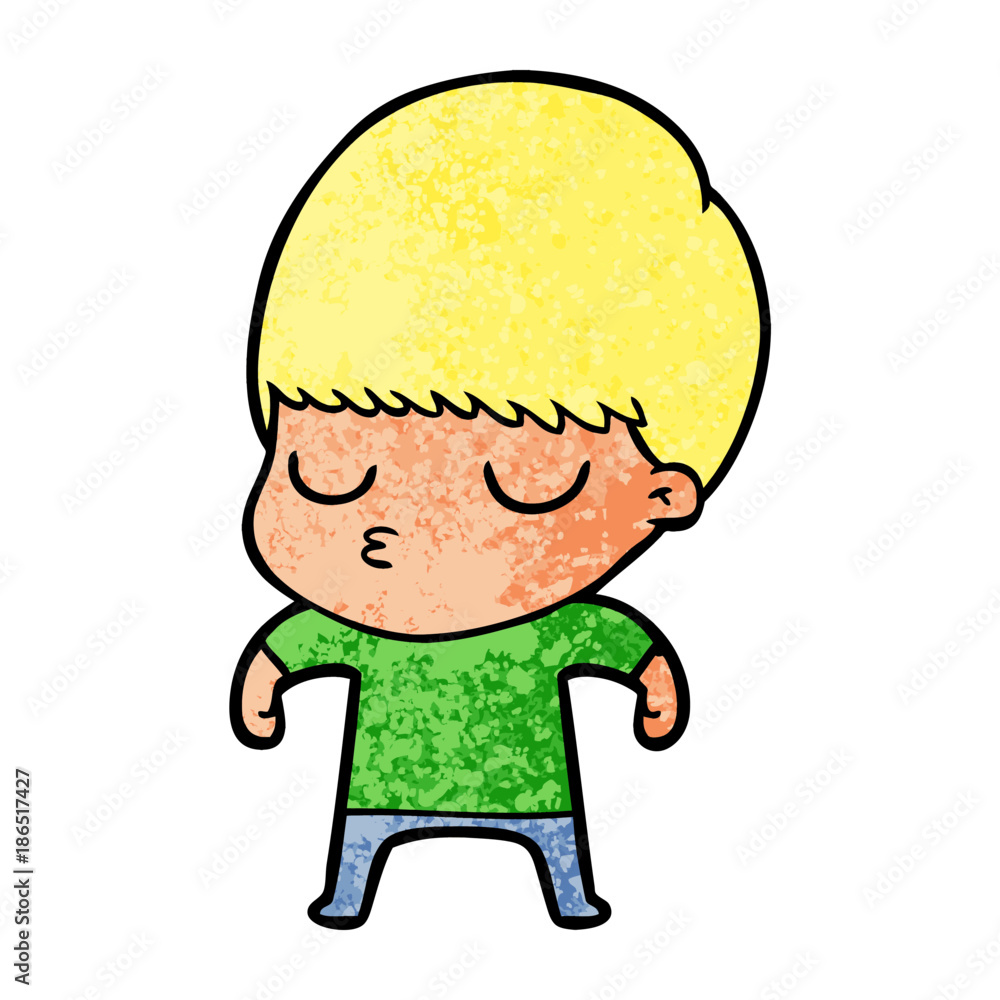 cartoon calm boy cartoon calm boy