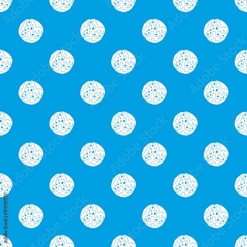 Little planet pattern seamless blue