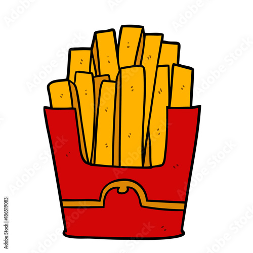 cartoon junk food fries