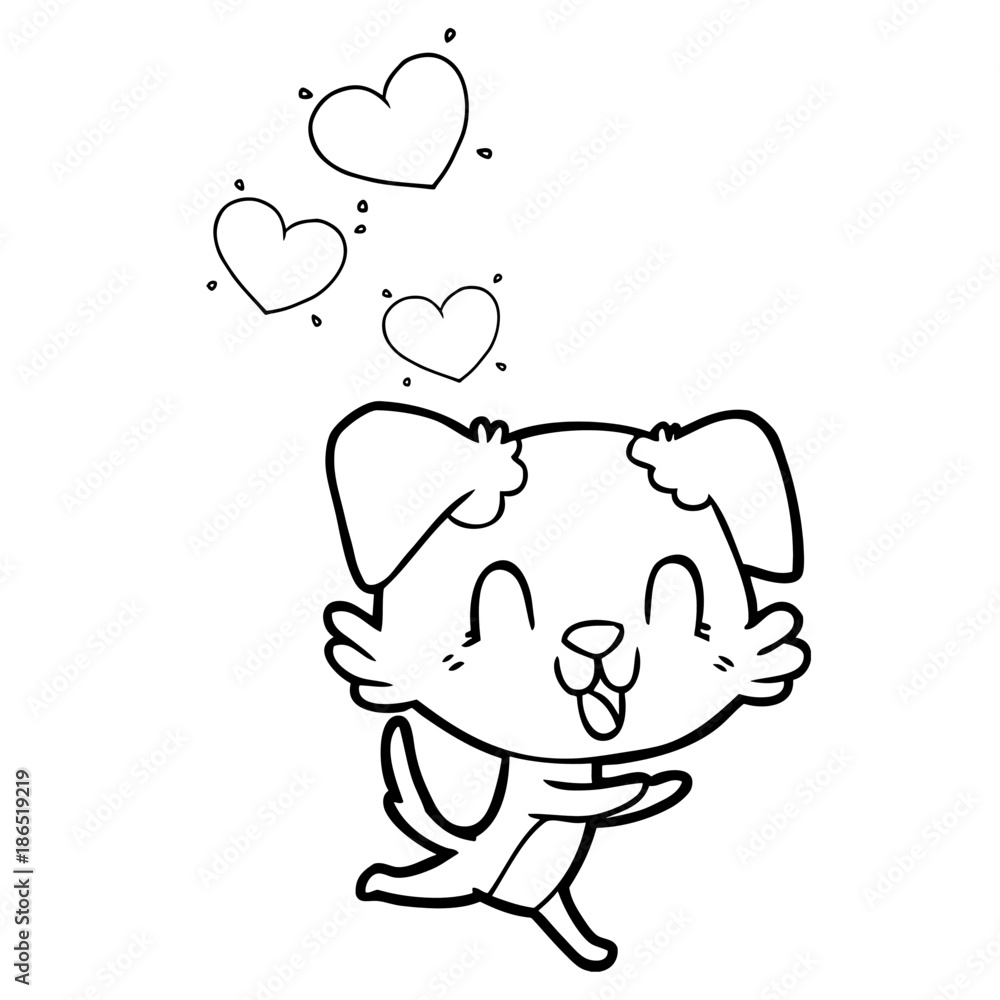 Obraz premium laughing cartoon dog