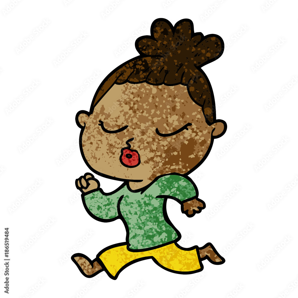 cartoon calm woman cartoon calm woman