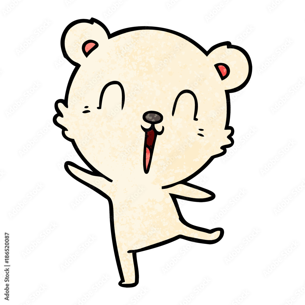 happy cartoon polar bear dancing happy cartoon polar bear dancing