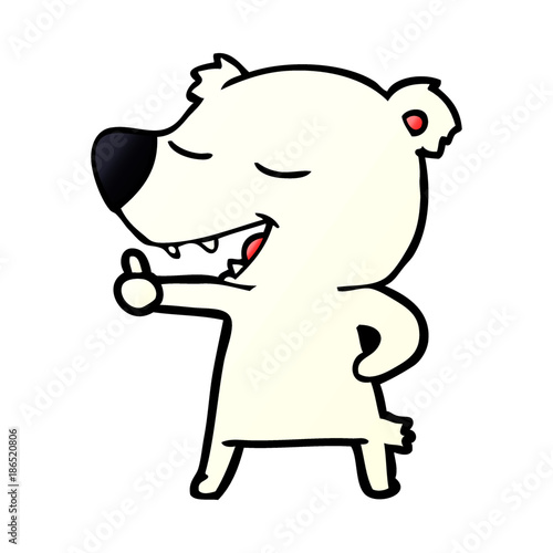 happy polar bear cartoon