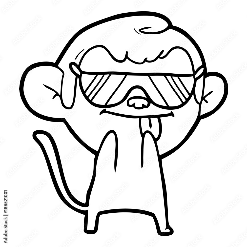 funny cartoon monkey wearing shades funny cartoon monkey wearing shades