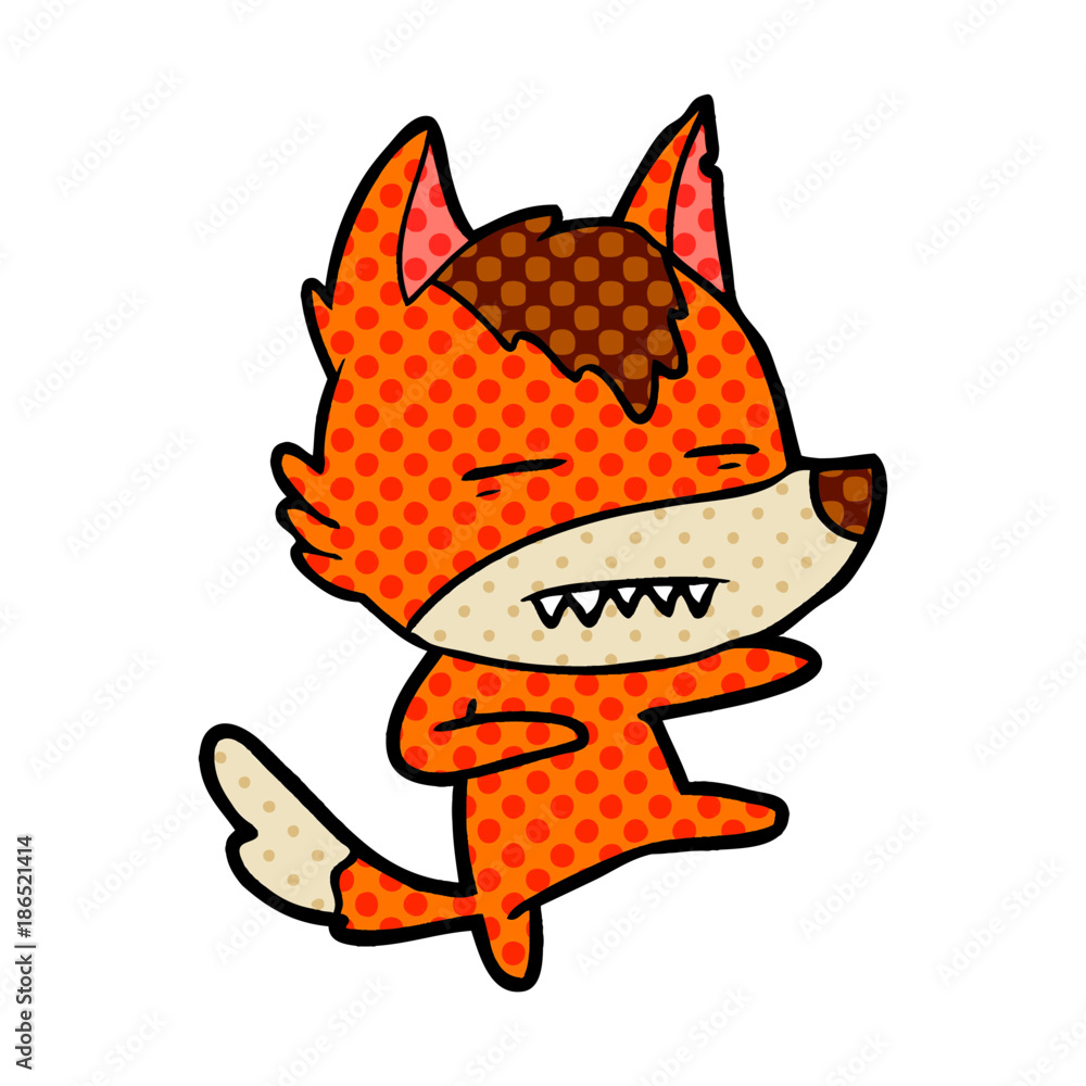 Obraz fox cartoon character