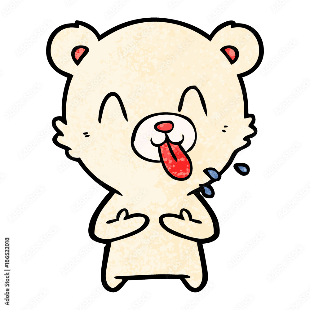 rude cartoon polar bear sticking out tongue rude cartoon polar bear sticking out tongue