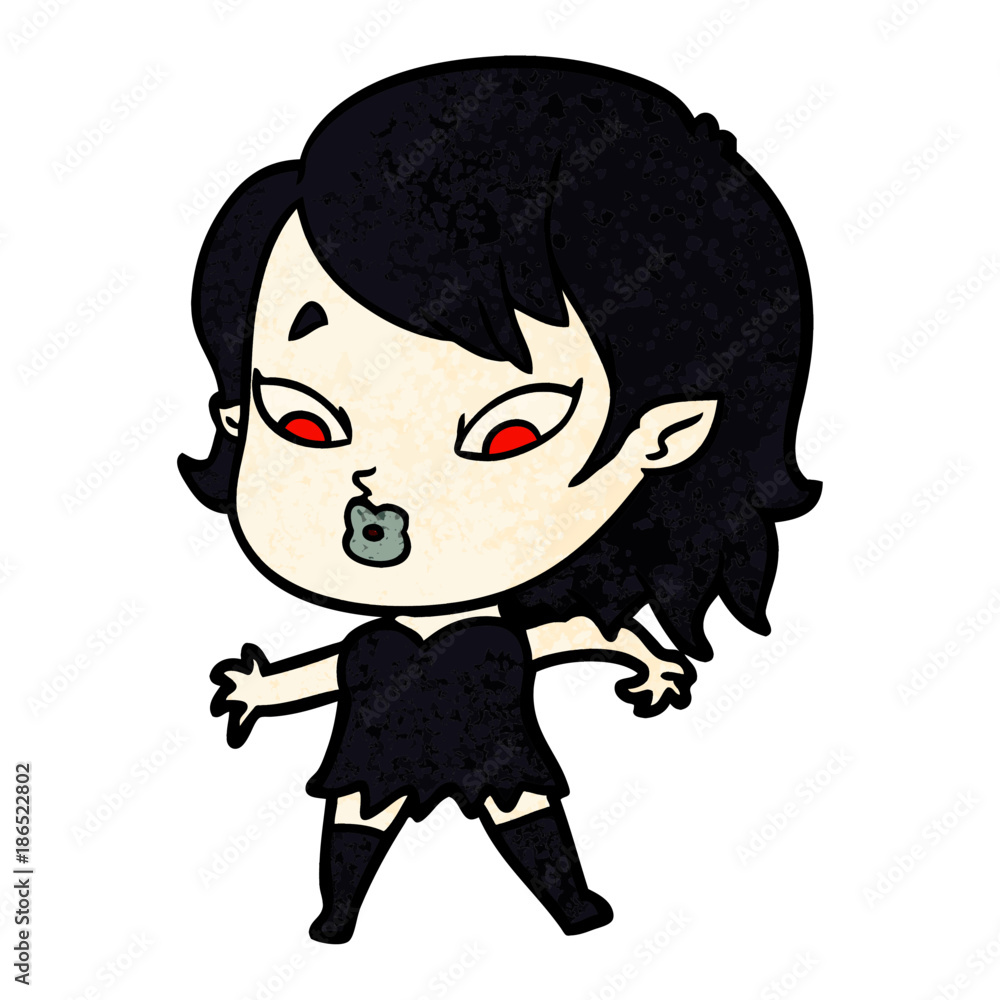 Fototapeta premium cute cartoon vampire girl