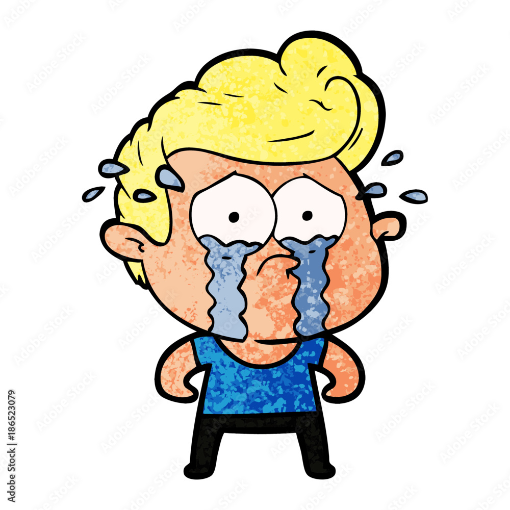 cartoon crying man