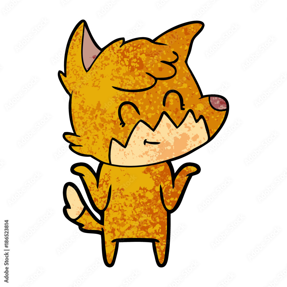 cartoon friendly fox cartoon friendly fox