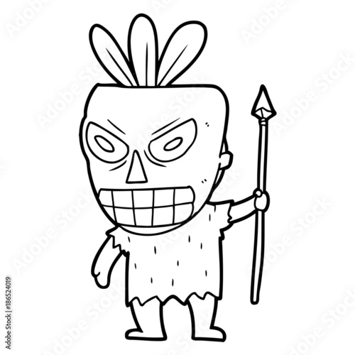 cartoon cannibal shaman