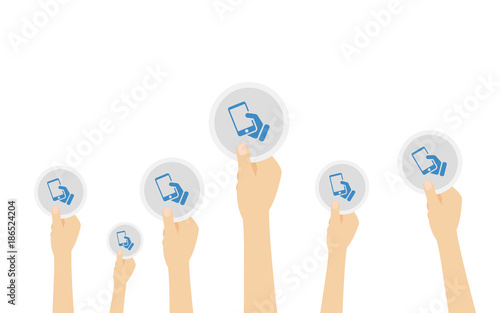 Hände halten Hand hält Handy
