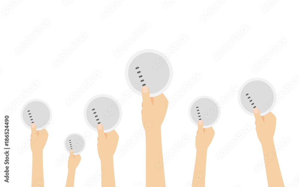 Hände halten Notizblock