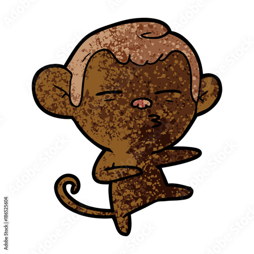cartoon suspicious monkey