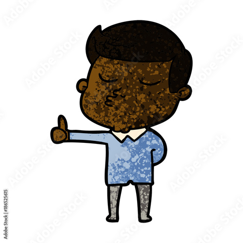 cartoon model guy pouting