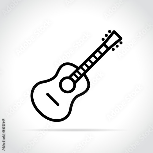 guitar icon on white background