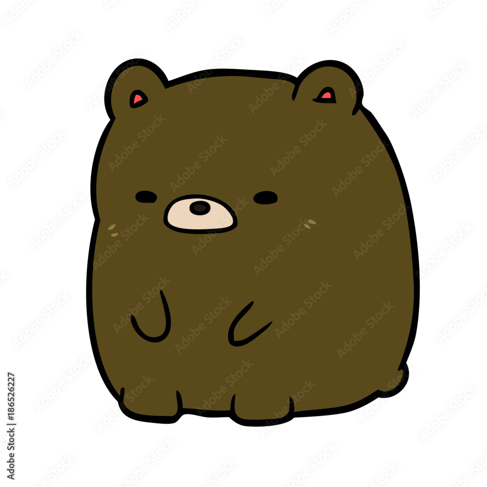 cute cartoon sad bear vector de Stock | Adobe Stock