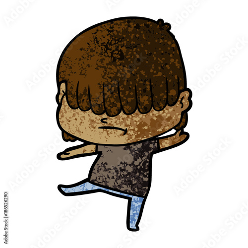 cartoon boy with untidy hair