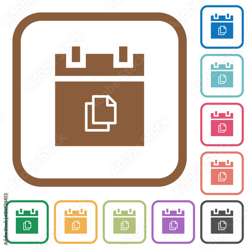 Duplicate schedule item simple icons