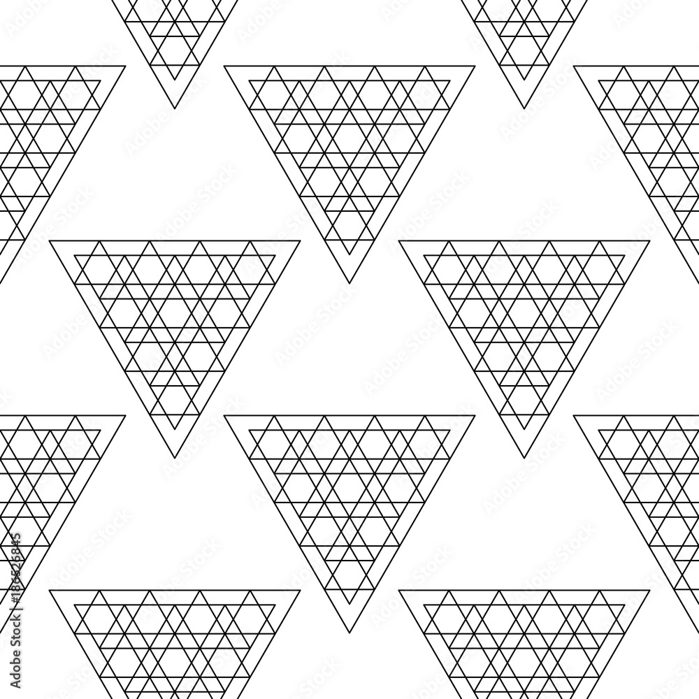 Fototapeta premium Seamless black and white minimal geometric pattern vector background. Perfect for wallpapers, pattern fills, web page backgrounds, surface textures, textile