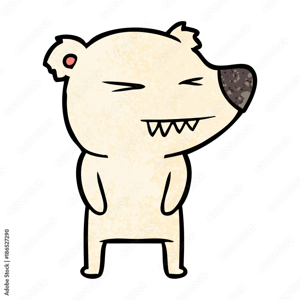 Obraz premium angry polar bear cartoon