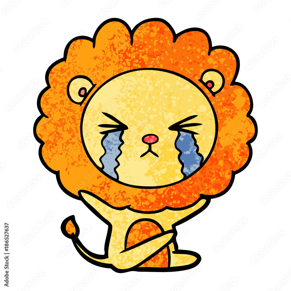 cartoon crying lion cartoon crying lion