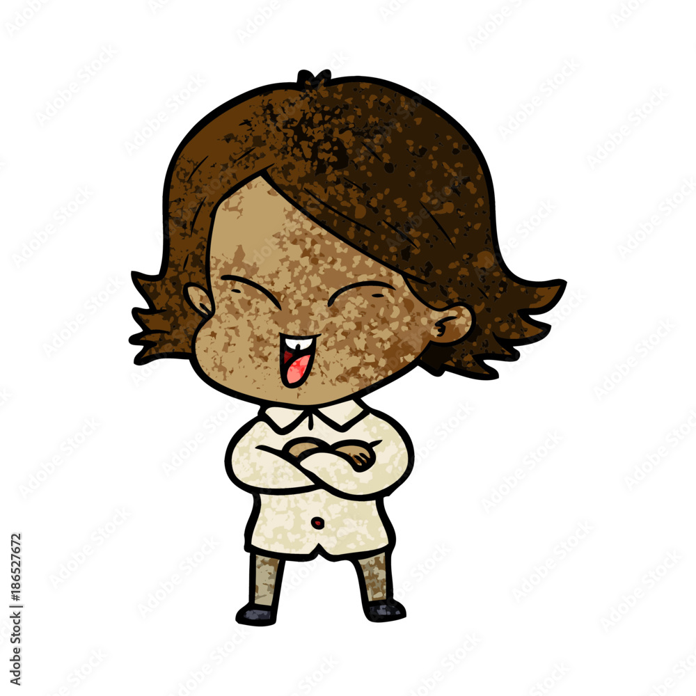 happy cartoon girl happy cartoon girl