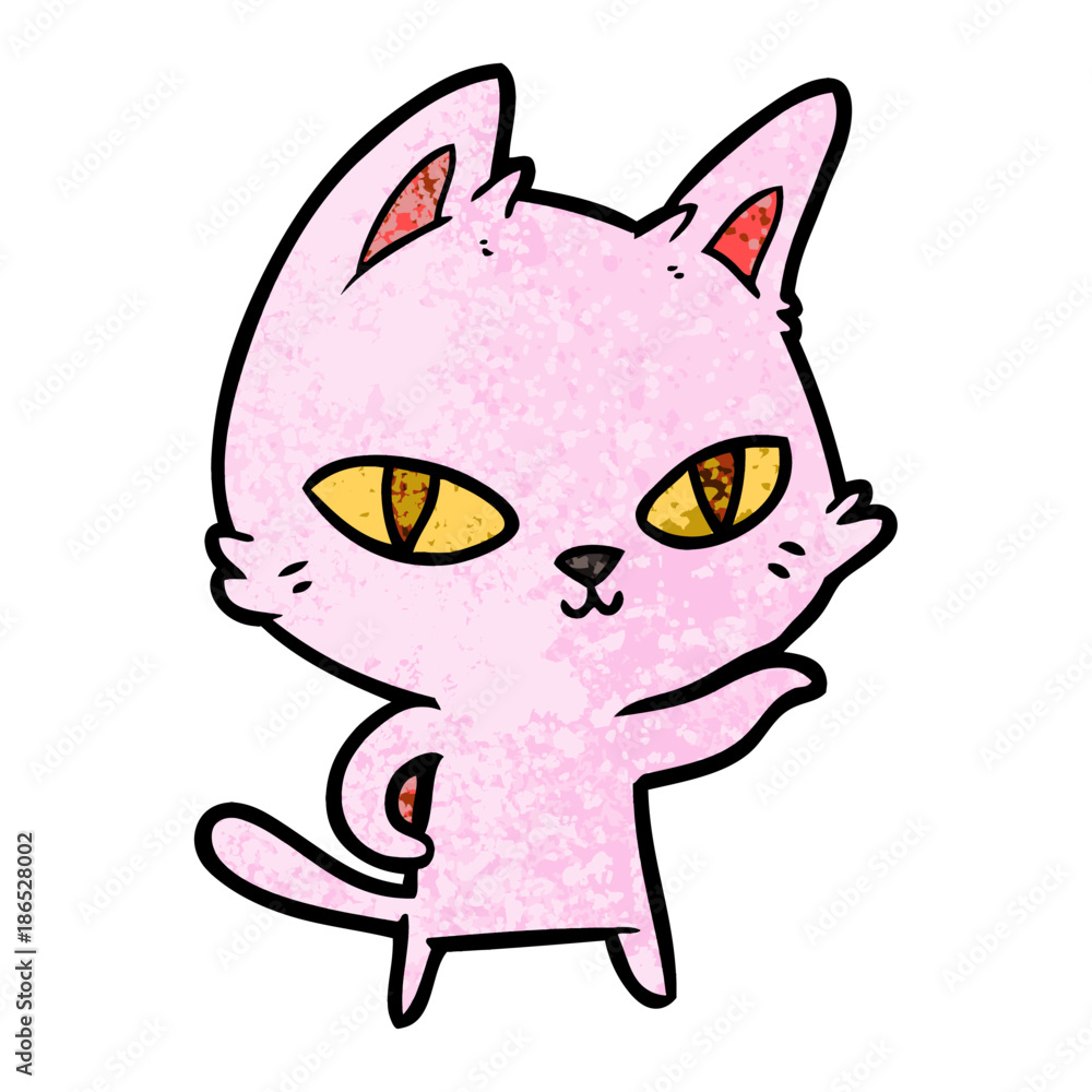 cartoon cat staring cartoon cat staring