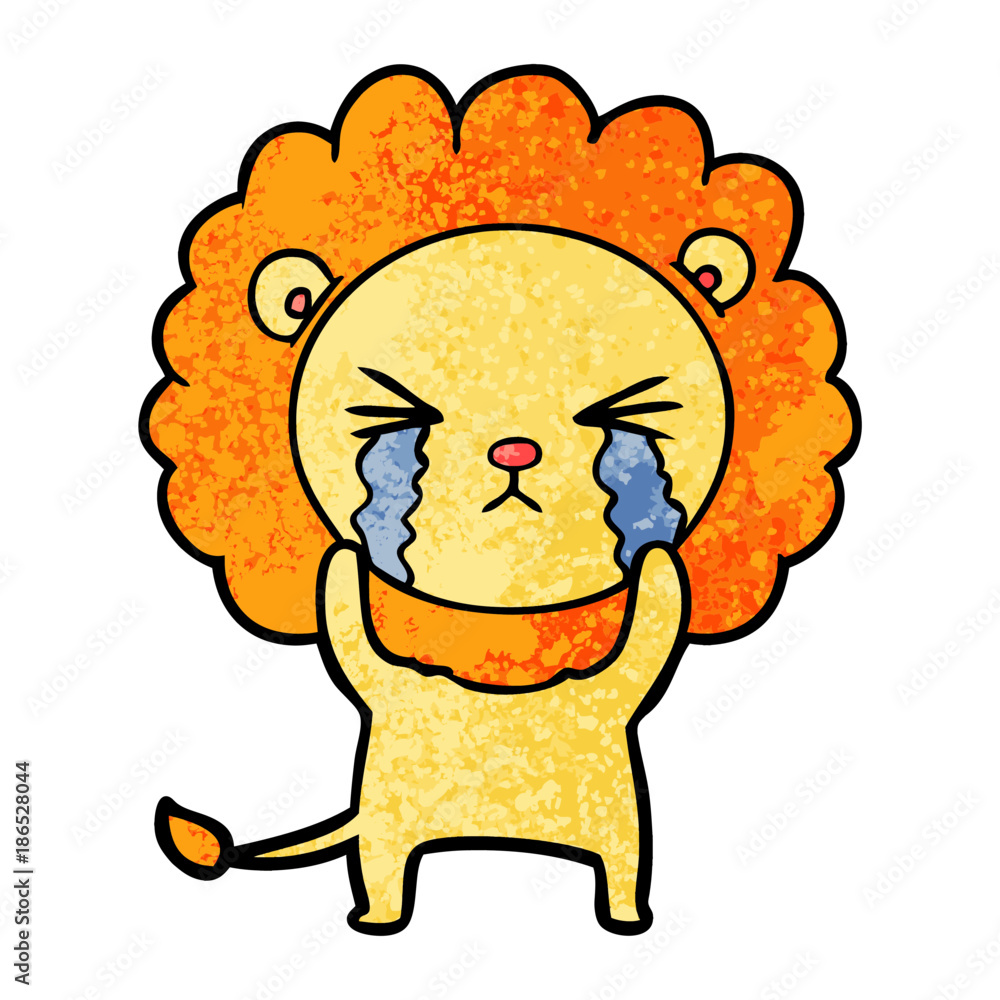 cartoon crying lion cartoon crying lion