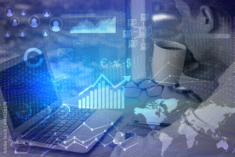 Obraz premium Web and accounting concept