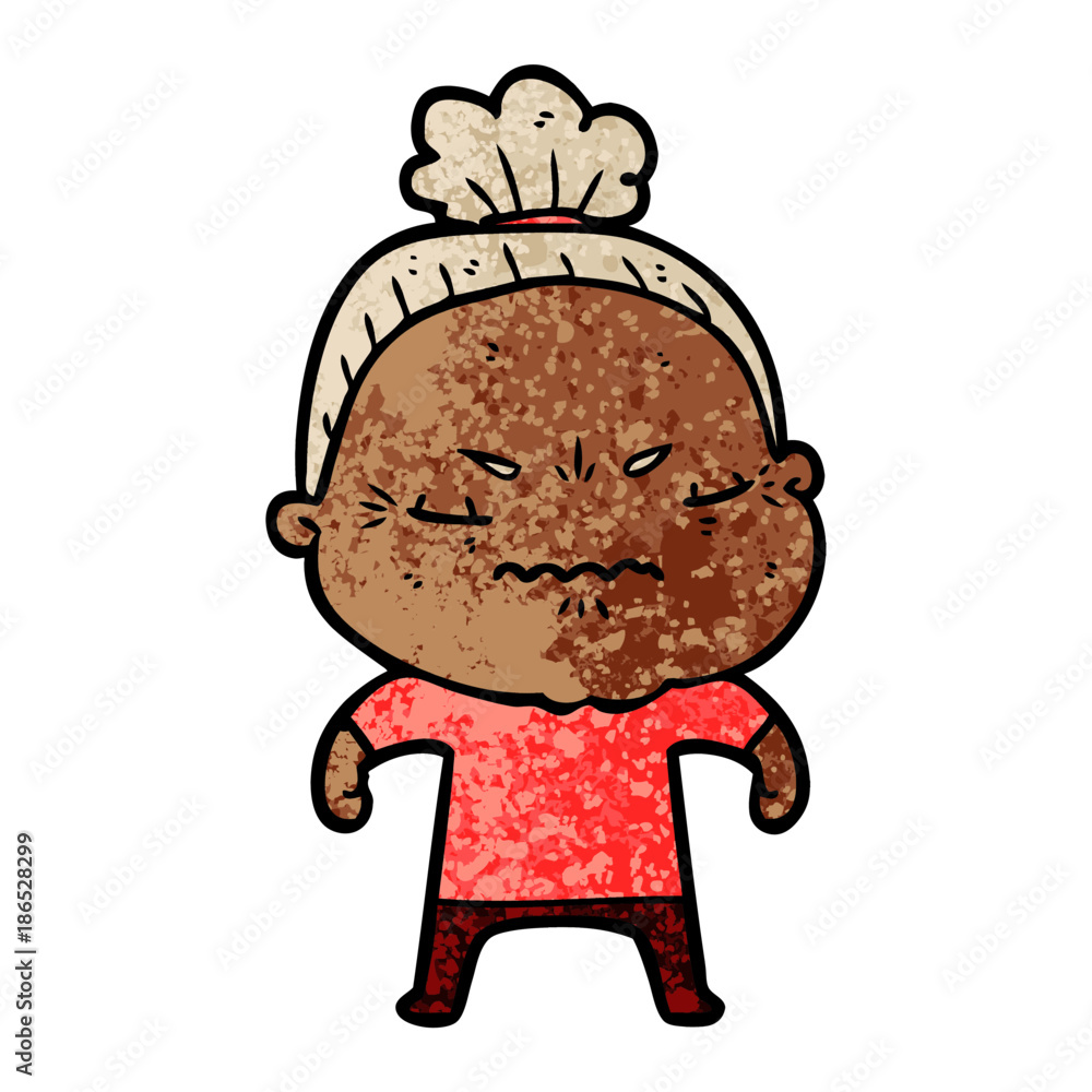 cartoon annoyed old lady cartoon annoyed old lady