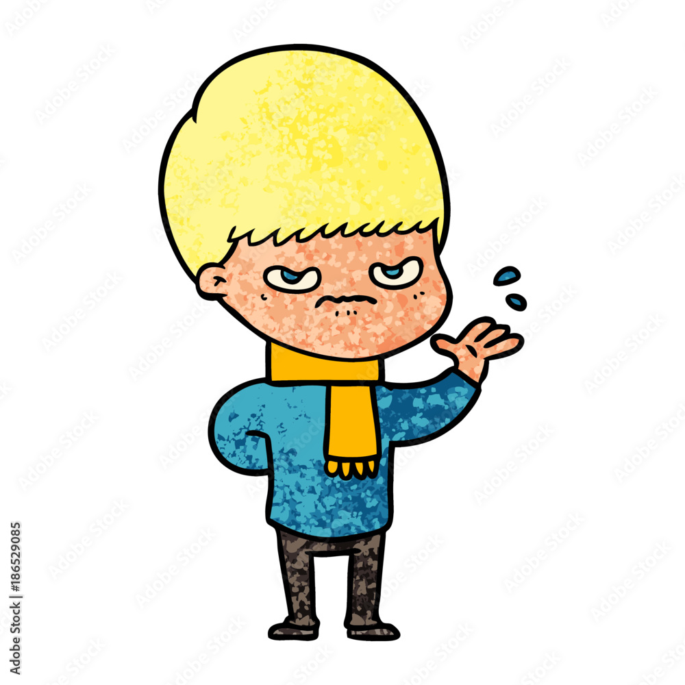 annoyed cartoon boy annoyed cartoon boy