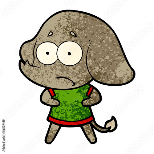 cartoon unsure elephant