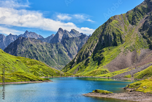 Mountain lake in alpine tundra