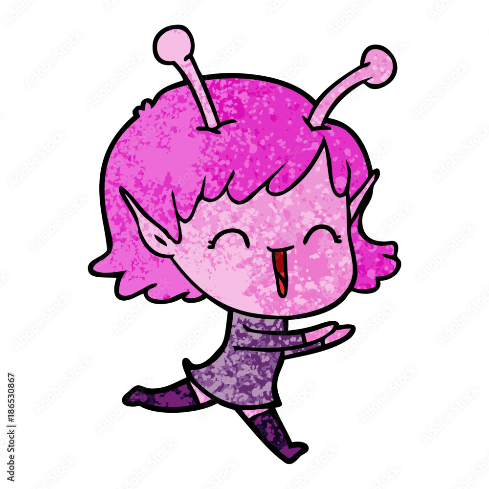 cartoon alien girl laughing cartoon alien girl laughing