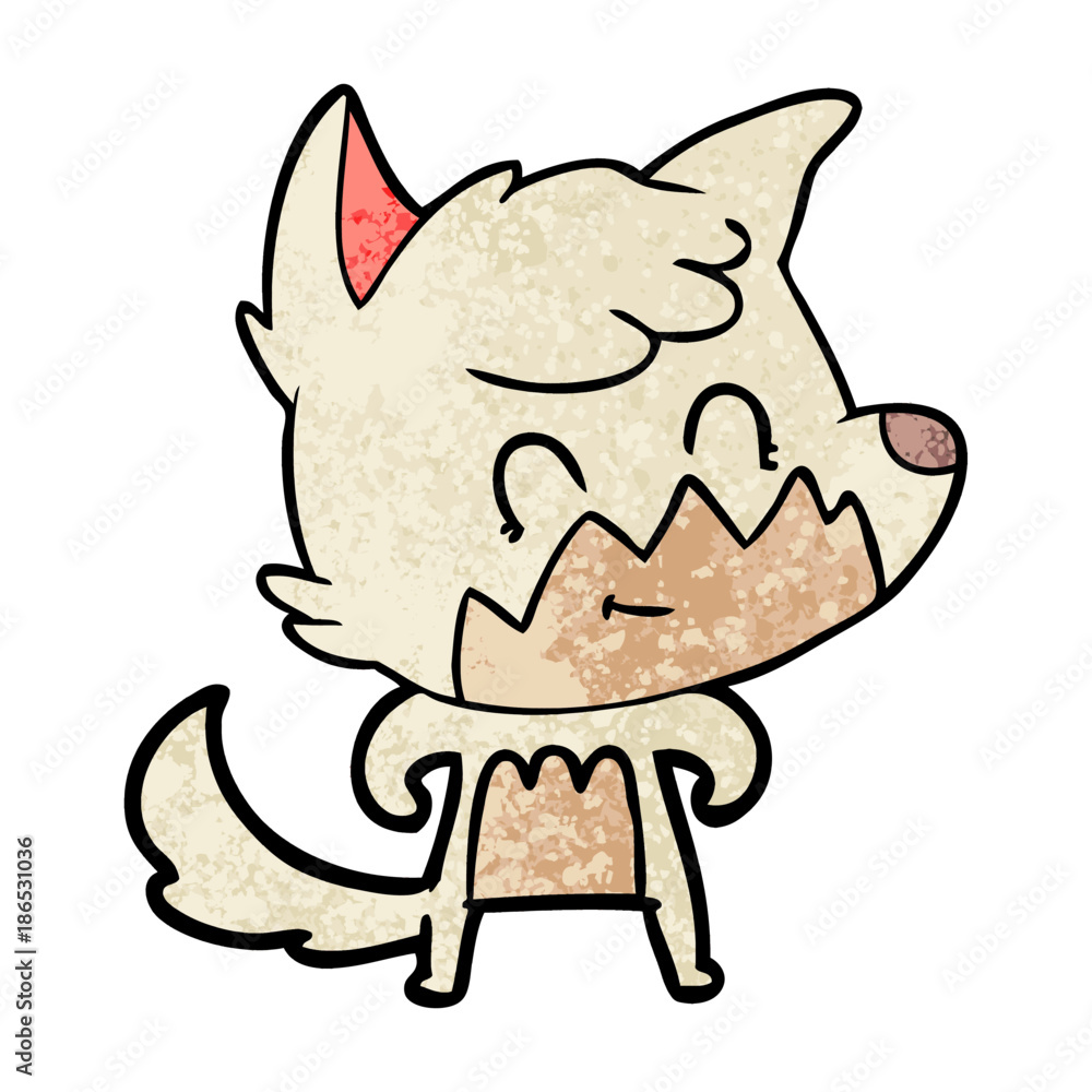 cartoon friendly fox cartoon friendly fox
