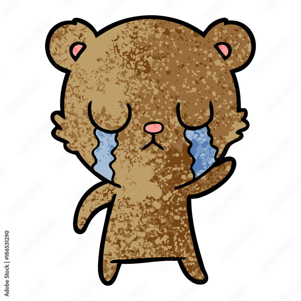 crying cartoon bear crying cartoon bear