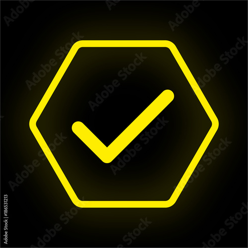 Neon Button Polygon - Haken