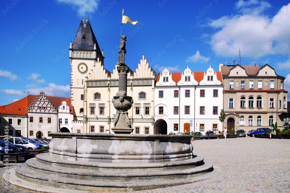 renaissance Town hall – Hussite museum with catacombs, Zizka square, Tabor city, Czech republic