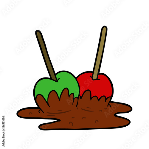 cartoon toffee apples