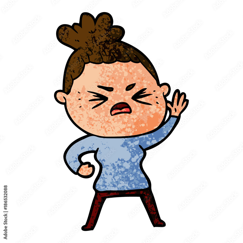 cartoon angry woman cartoon angry woman