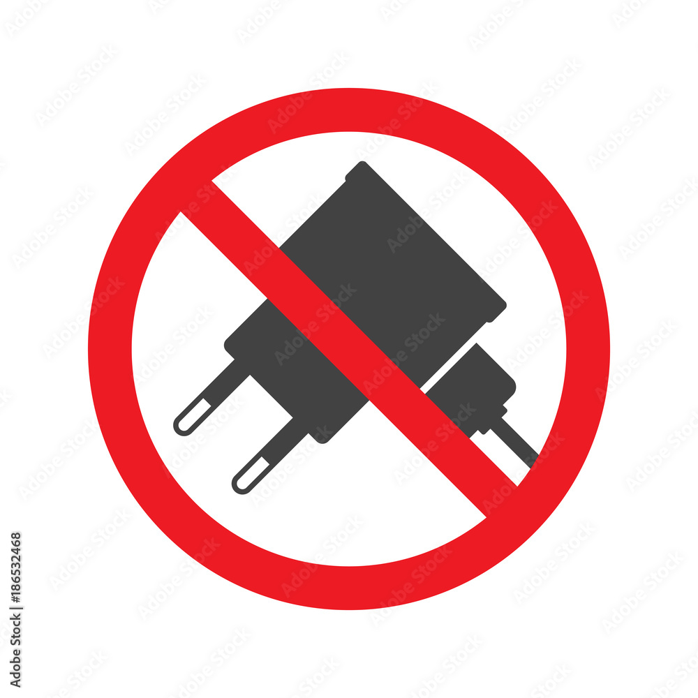 No charger sign