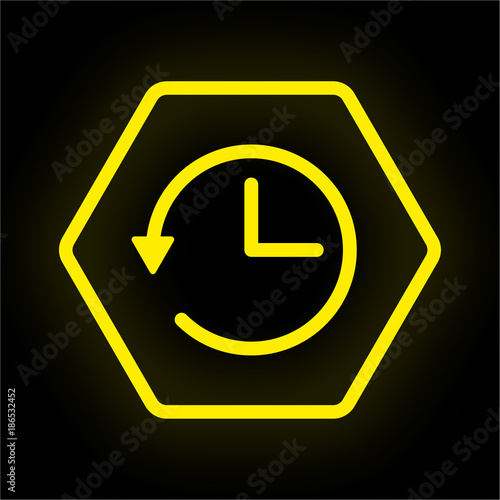 Neon Button Polygon - Countdown